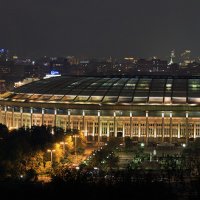 Ночной панорамный вид на спорткомплекс &quot;Лужники&quot; со смотровой площадки &quot;В :: Сергей Сухарников