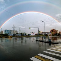 Двойная радуга 1 августа над Питером :: Роман Алексеев