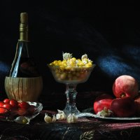 Натюрморт с физалисом, яблоками и черри :: Виктор Берёзкин