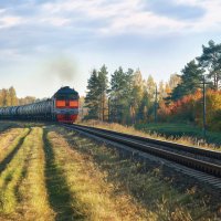 Осень и поезд :: Алексей Румянцев
