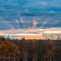 Холодный октябрьский закат. 14.10.2021 (Снято на Canon EOS 300d) :: Анатолий Клепешнёв