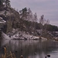 Поздняя, поздняя осень. Каменка - речка. :: Михаил Полыгалов