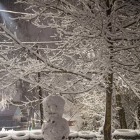 Первый снеговик в этом году... :: leff Postnov