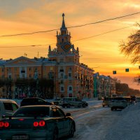 Проспект Ленина на закате дня. :: Виктор Иванович Чернюк