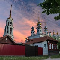 Шуя. Воскресенский собор на закате. :: Сергей Пиголкин