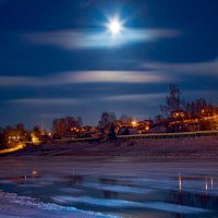 вечерний ледоход на Днепре :: Александр Есликов