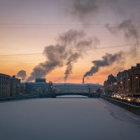 Морозный зимний вечер... :: Сергей Кичигин