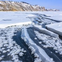 Трещина на льду Байкала :: Татьяна Себина 