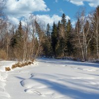 Зимнее русло реки :: Алексей Мезенцев