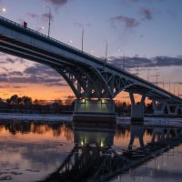 Мост.Весенний закат. :: Виктор Евстратов