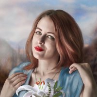Дама с лилиями :: Марина Попова