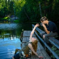 На озере. :: Андрей + Ирина Степановы