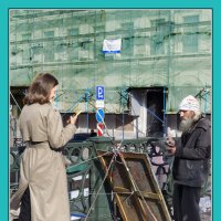 Колоритный художник на Зелёном мосту через Мойку (Невский проспект) :: Стальбаум Юрий 