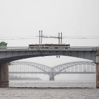 Мост Александра Невского и Финляндский железнодорожный мост. :: rittchie 
