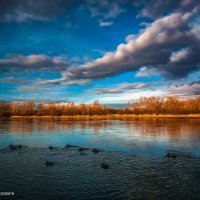 Река Енисей в позднюю осень :: Андрей Аксенов