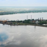 Волжская ГЭС с высоты птичьего полета. :: Дина Евсеева