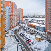 Вид с 9-го этажа на двор ЖК "Бунинский" :: Валерий Иванович
