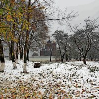 Первый снег у  Свенского монастыря :: Евгений 
