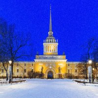 Голубой Новогодний рассвет :: Евгений 