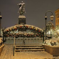 Тверская площадь под снегом :: Евгений Седов