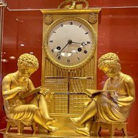Каминные часы Часы  "Библиотека" или "Дети за чтением" :: Владимир Никольский (vla 8137)