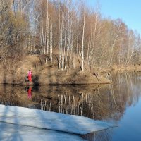На реке Ить в селе Устье, весна, апрель :: Николай Белавин