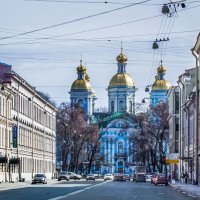 Никольский собор со стороны Поцелуева Моста и Мариинки :: Стальбаум Юрий 