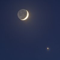 вечерняя Луна и Венера :: Виталий 