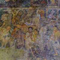 Фреска в вырезанном пещерном храме Аджанта (3) :: Георгий А