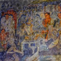 Фреска в вырезанном пещерном храме Аджанта (4) :: Георгий А