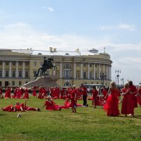 Женщины в красном! марш в поддержку В.В. Путина :: Anna-Sabina Anna-Sabina