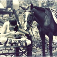 Девочка и ее лошадь :: Елена Черепицкая