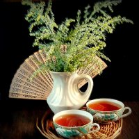 В вечернее время   Любимый Чайный  сервиз Прохладен  вечер :: TAMARA КАДАНОВА