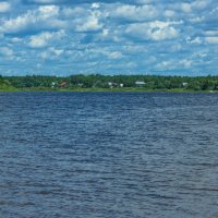 Ananyino village in the distance on the shore near the Kubena River on a July afternoon | 5 :: Sergey Sonvar