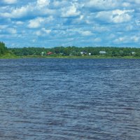 Ananyino village in the distance on the shore near the Kubena River on a July afternoon | 10 :: Sergey Sonvar