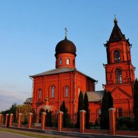 Церковь Иконы Казанской Божией Матери на закате. Город Поворино, Воронежская область. :: Восковых Анна Васильевна 