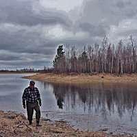 Май...Хмурый день на протоке Чеускина. :: Владимир 