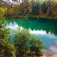 Озеро Голубое - карстовое, с неописуемо красивым цветом воды. Параськины озера, Ухта,Коми :: Николай Зиновьев