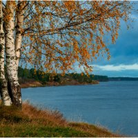 Осенний пейзаж. Масляная пастель. :: Валентин Кузьмин