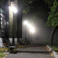 Ночная прогулка в городском парке. :: Сергей Пиголкин