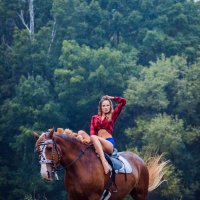 A girl, a horse and rain... :: Vladimir Vagner