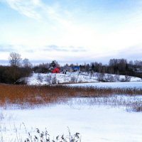 Зима - январь (фото из окна а/мобиля). :: Милешкин Владимир Алексеевич 