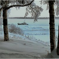 Туман над рекой. :: Валентин Кузьмин