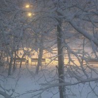 Рано снежным утром горят огоньки :: Елена Семигина