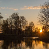 Закат на озере. :: Андрей Андрианов