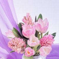 Розовые тюльпаны и гиацинты :: Ольга Бекетова