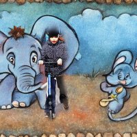 Слон и спортсмен :: Юрий Гайворонский