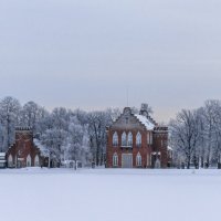 Зимний пейзаж с домами :: Сергей Парамонов