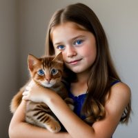 Девочка с котом :: Ирина Олехнович