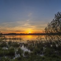 Закат на озере :: Сергей Цветков